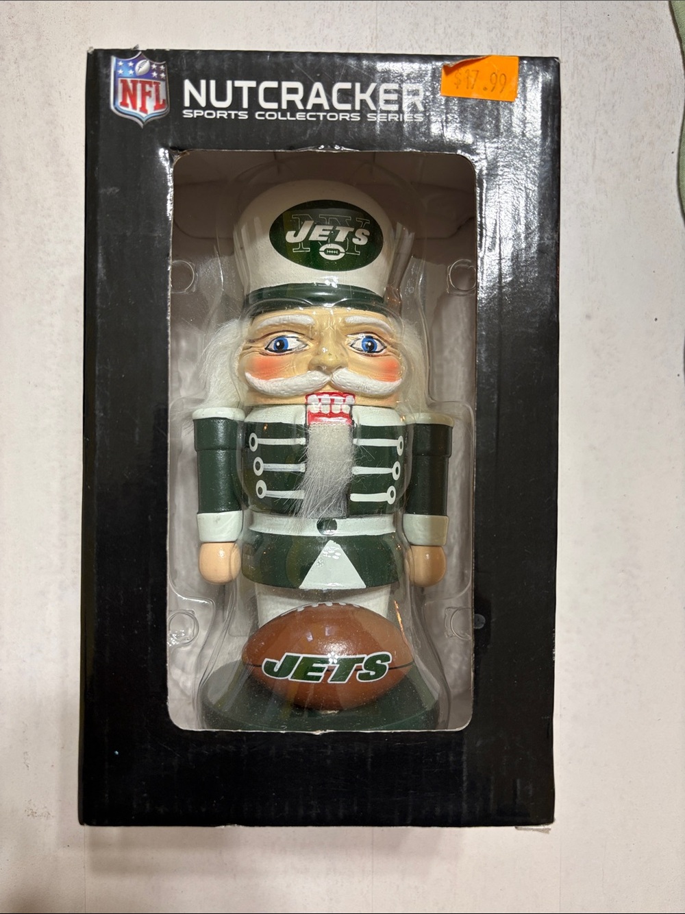 NFL New York Jets Green and White Nutcracker